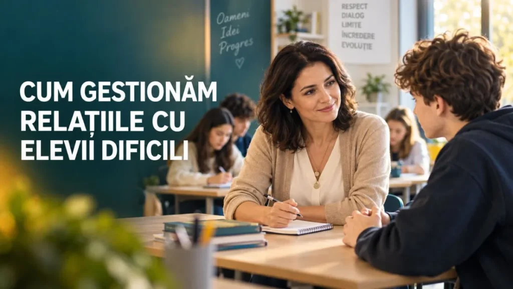 Cum gestionezi un elev care îți perturbă ora: 7 pași practici Coperta Cum Gestionam Relatiile Cu Elevii Dificili Optimizat 1024x576